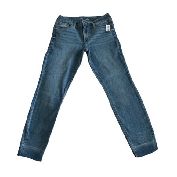 NWT Old Navy Women' Sz 8 Blue Denim Mid-Raise Rockstar Super Skinny Jean Pants - Picture 2 of 16